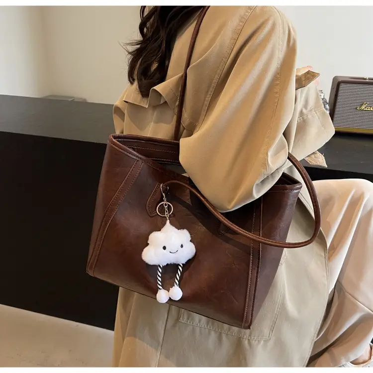 Women's Retro Chic Shoulder Bag with Cloud Charm — feature 15