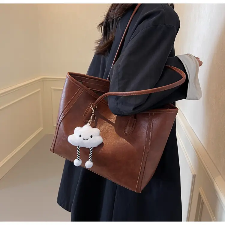 Women's Retro Chic Shoulder Bag with Cloud Charm — feature 16