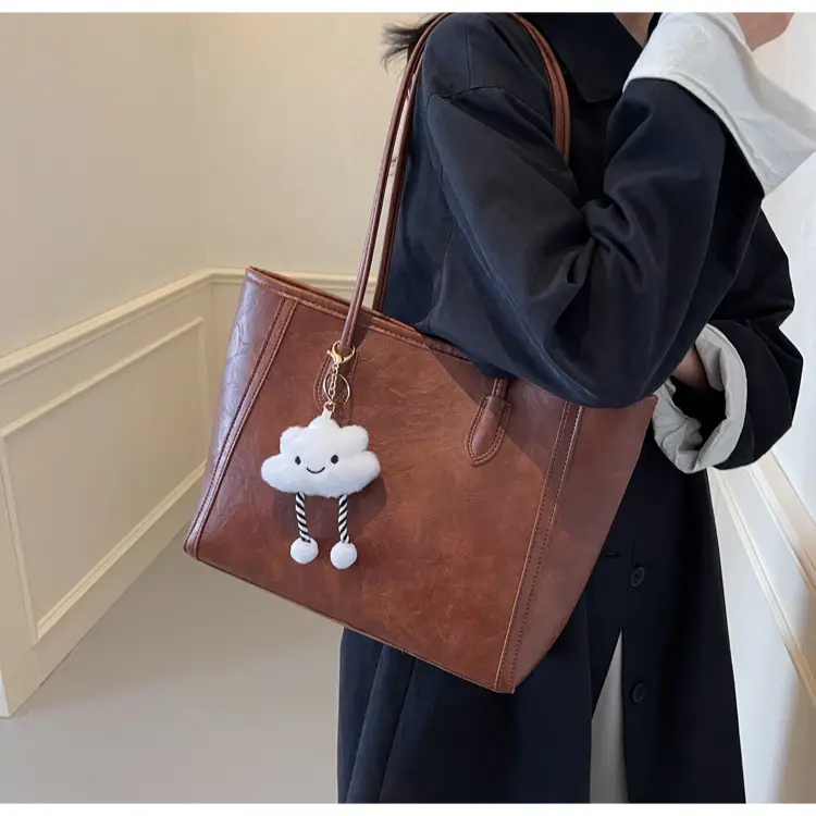 Women's Retro Chic Shoulder Bag with Cloud Charm — feature 17