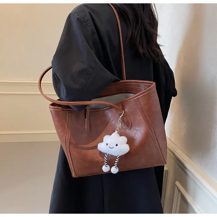 Women's Retro Chic Shoulder Bag with Cloud Charm — feature 18