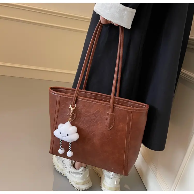 Women's Retro Chic Shoulder Bag with Cloud Charm — feature 19