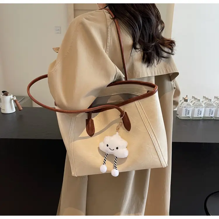 Women's Retro Chic Shoulder Bag with Cloud Charm — feature 21