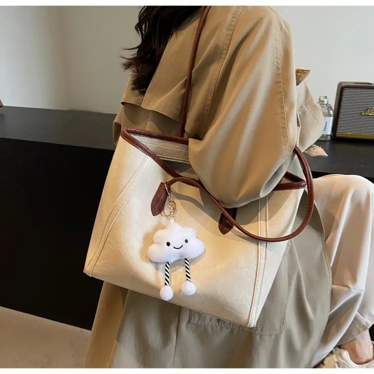 Women's Retro Chic Shoulder Bag with Cloud Charm — feature 22