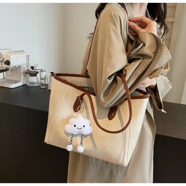 Women's Retro Chic Shoulder Bag with Cloud Charm — feature 23