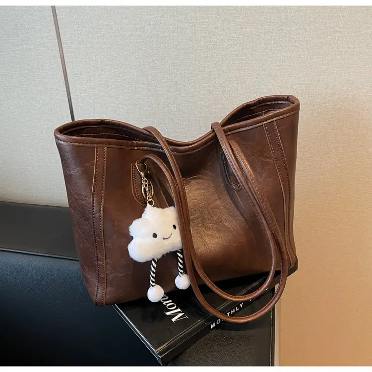 Women's Retro Chic Shoulder Bag with Cloud Charm — feature 28