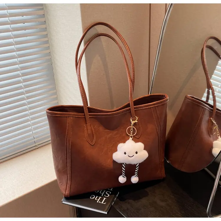 Women's Retro Chic Shoulder Bag with Cloud Charm — feature 30
