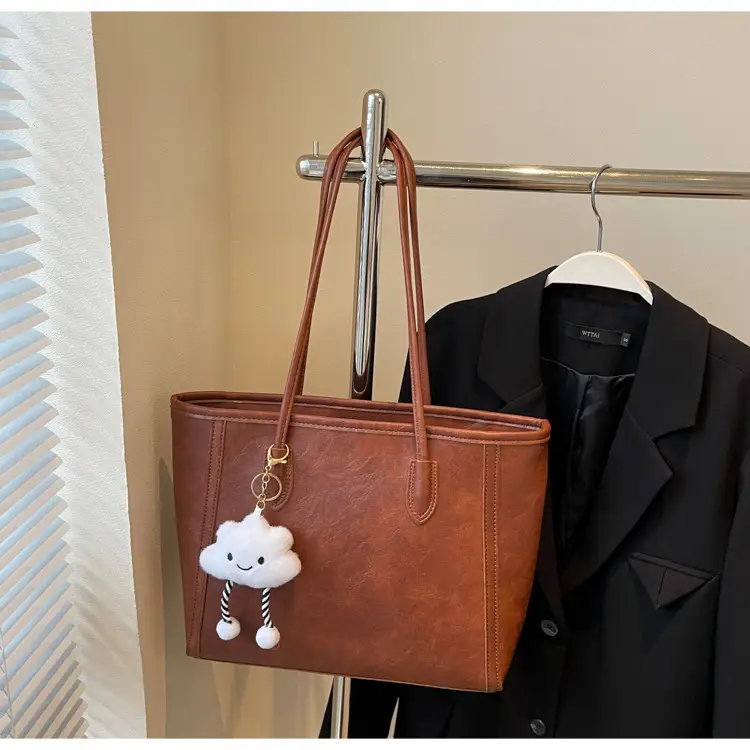 Women's Retro Chic Shoulder Bag with Cloud Charm — feature 32