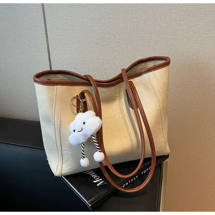 Women's Retro Chic Shoulder Bag with Cloud Charm — feature 33