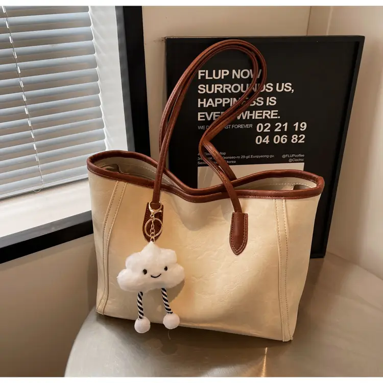 Women's Retro Chic Shoulder Bag with Cloud Charm — feature 34
