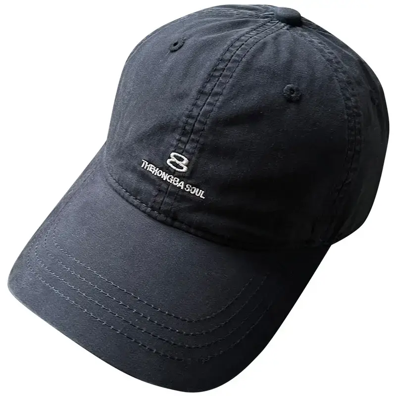 Women Red Embroidered Baseball Cap with Sunshade - Image 11