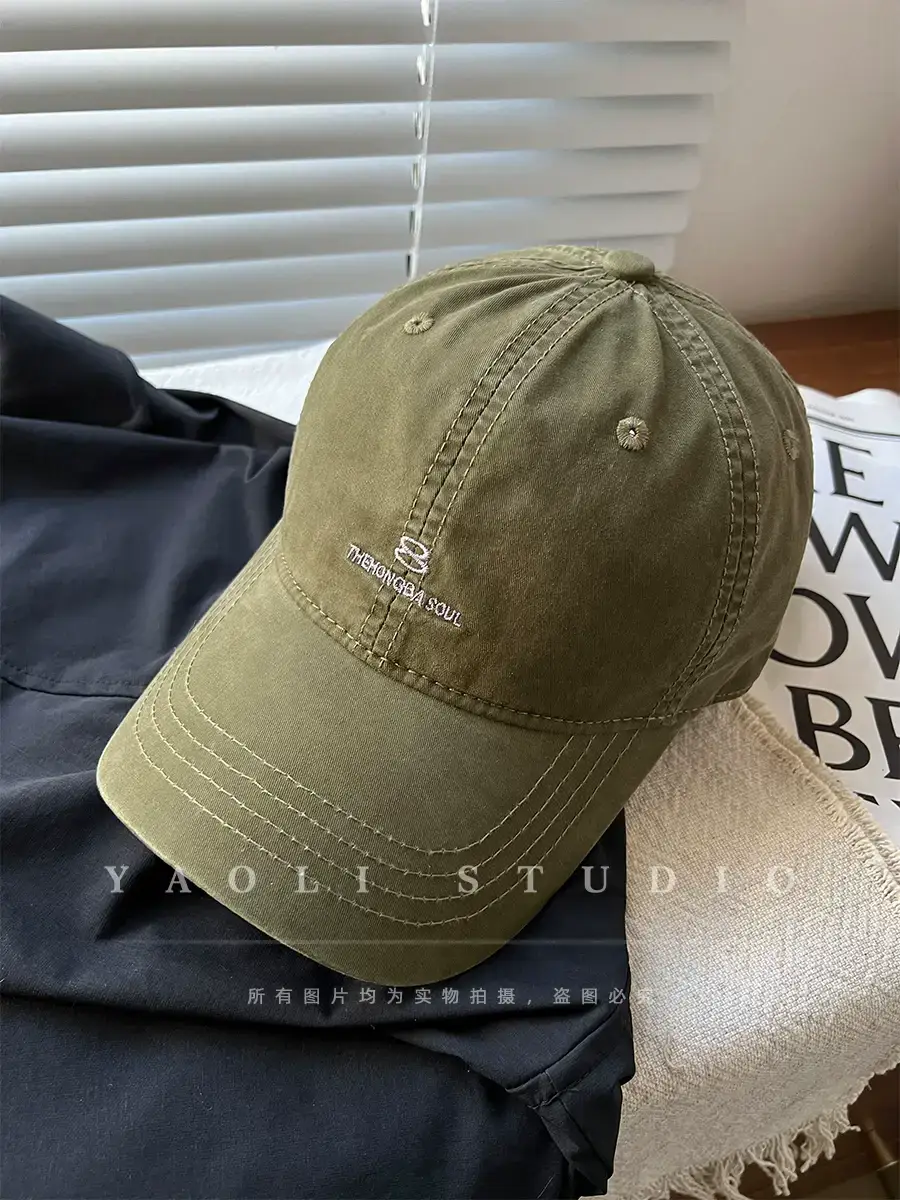 Women Red Embroidered Baseball Cap with Sunshade — feature 22