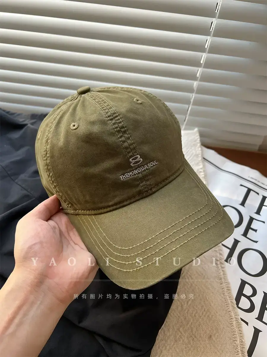 Women Red Embroidered Baseball Cap with Sunshade — feature 23