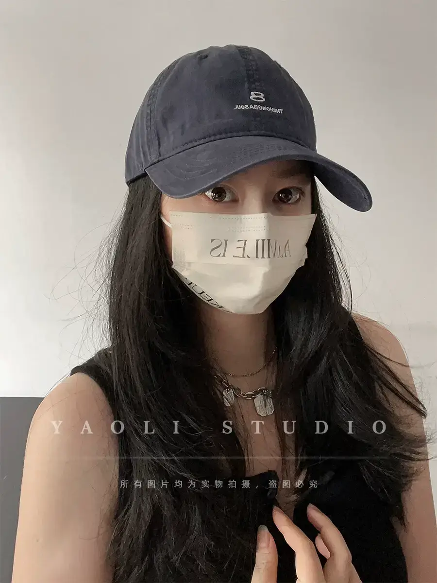 Women Red Embroidered Baseball Cap with Sunshade — feature 6
