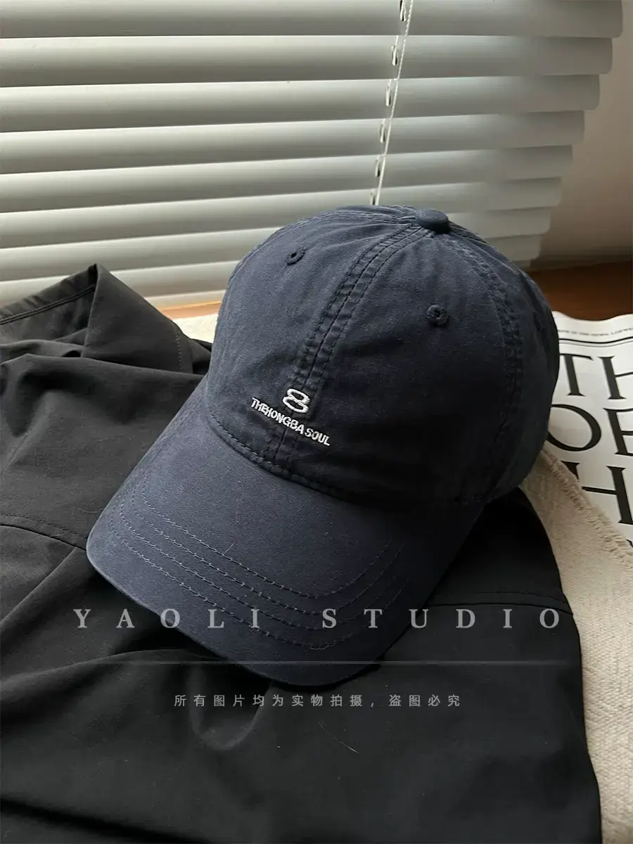 Women Red Embroidered Baseball Cap with Sunshade — feature 7