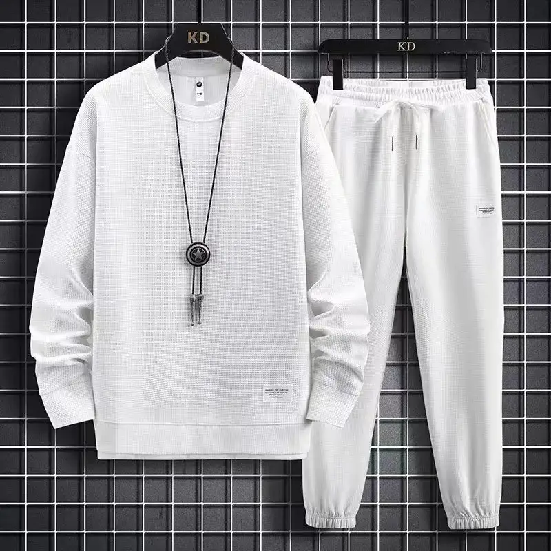Men Black Sweatshirt Sweatpants Set Casual Sportswear — feature 6