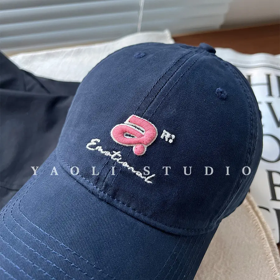 Yaoli Letter Embroidered Soft Top Baseball Hat for Women
