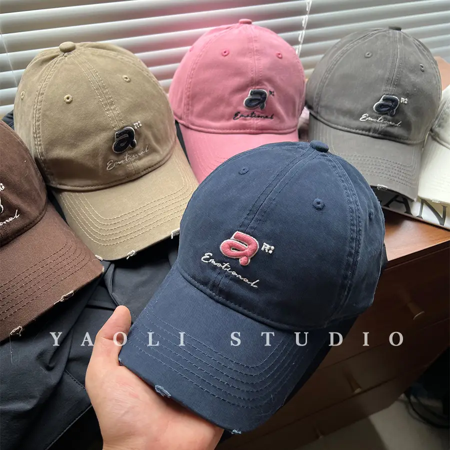 Yaoli Letter Embroidered Soft Top Baseball Hat for Women