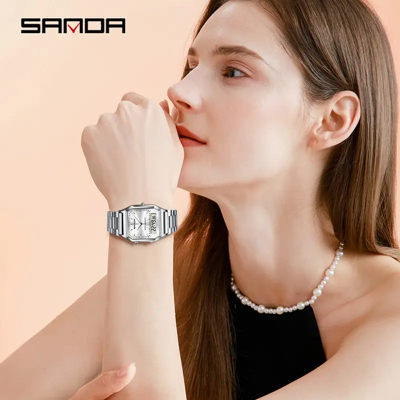 Sanda Digital 3-Tone Watch Steel Band - Image 9
