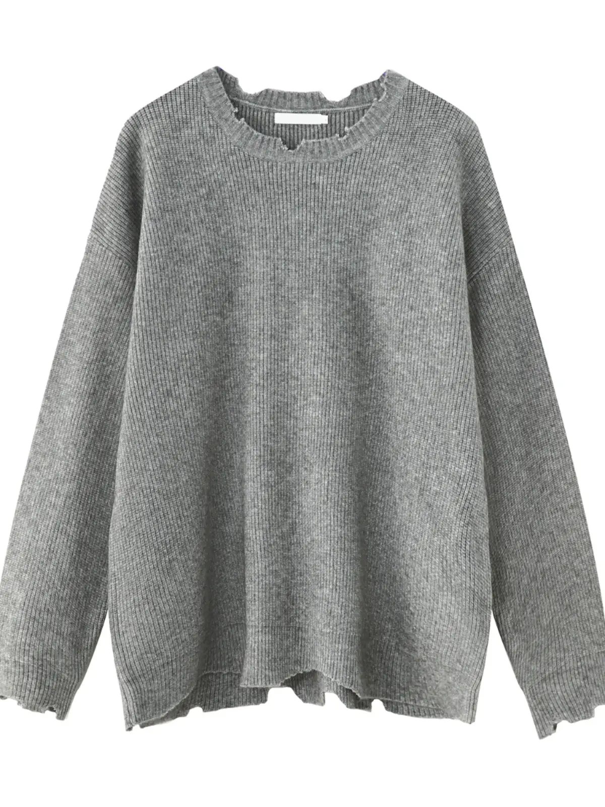 Men's Black Knitted Long Sleeve Sweater Loose Casual Wear