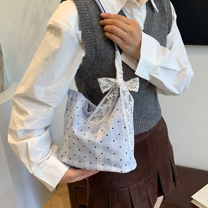 Women's 2024 Shoulder Delicate Bag with Lace Trim - Image 10