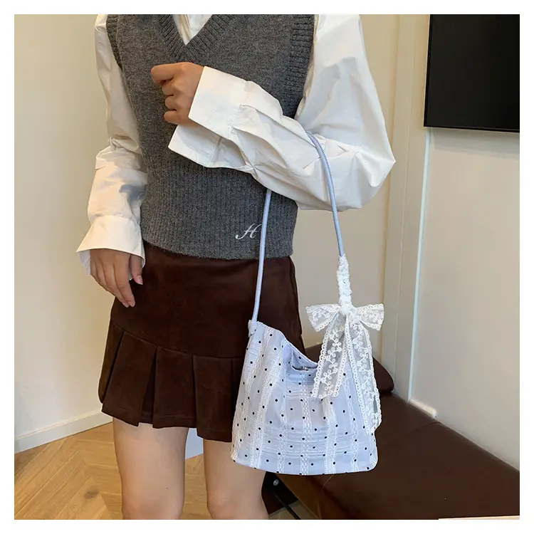 Women's 2024 Shoulder Delicate Bag with Lace Trim — feature 14