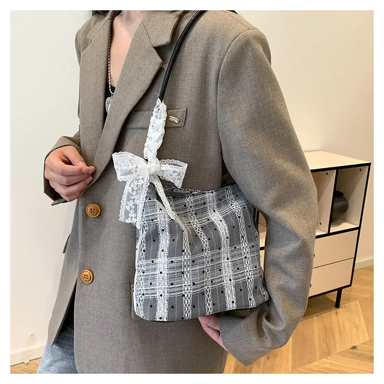 Women's 2024 Shoulder Delicate Bag with Lace Trim — feature 18