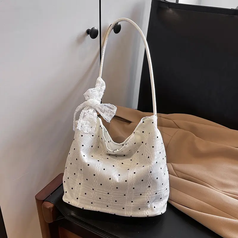 Women's 2024 Shoulder Delicate Bag with Lace Trim - Image 4