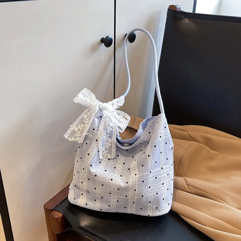 Women's 2024 Shoulder Delicate Bag with Lace Trim - Image 5