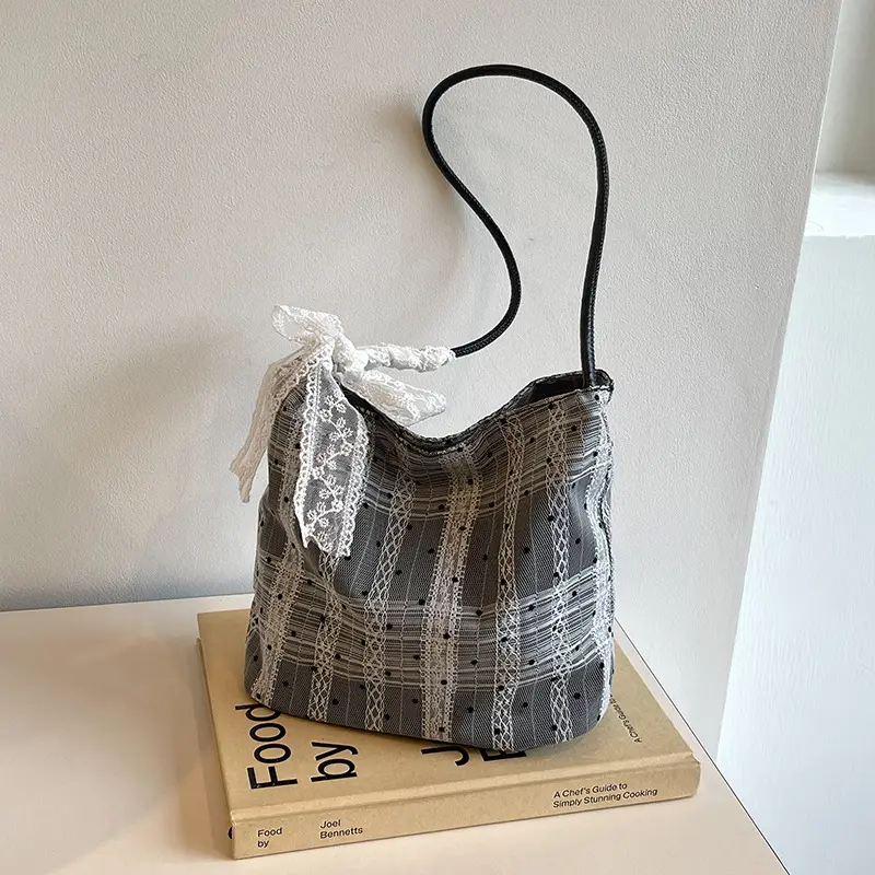Women's 2024 Shoulder Delicate Bag with Lace Trim - Image 6
