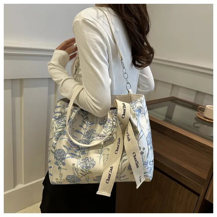 Women's Floral Print Tote Bag Large Capacity Shoulder Bag — feature 11