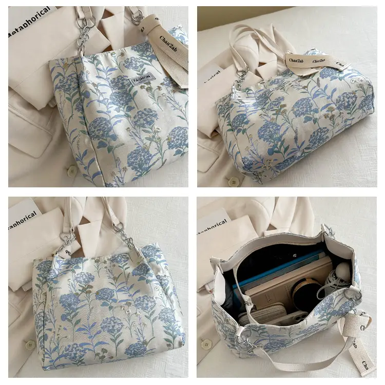 Women's Floral Print Tote Bag Large Capacity Shoulder Bag — feature 8