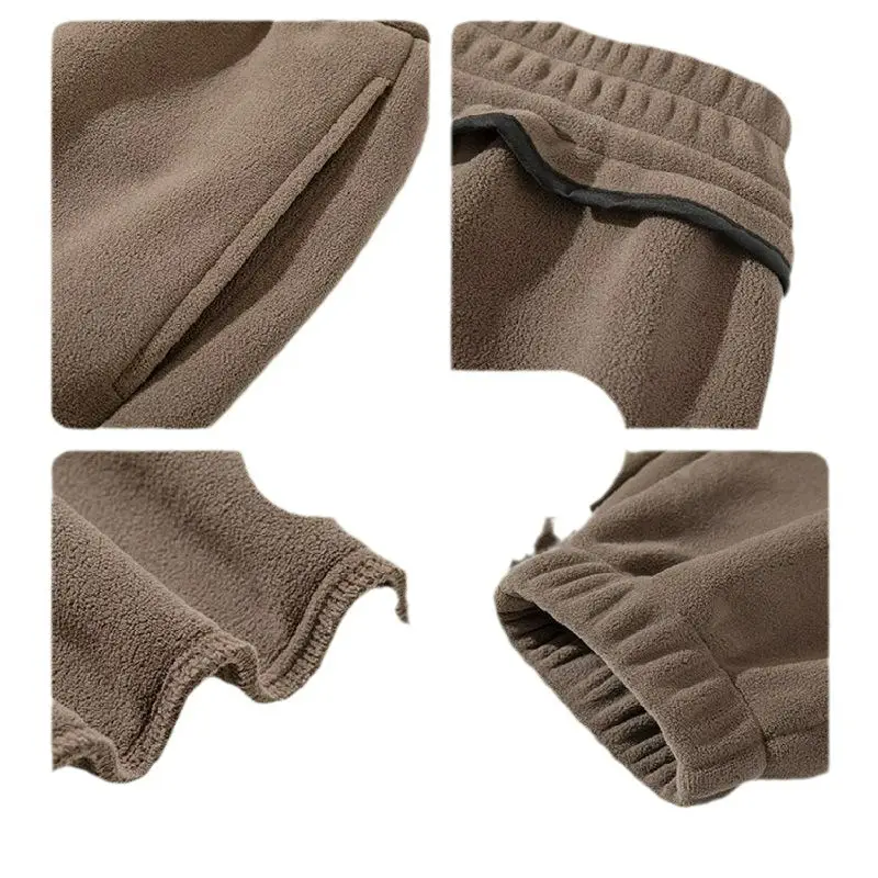 Black Fleece Jogger Pants Women Warm Casual Winter - Image 9
