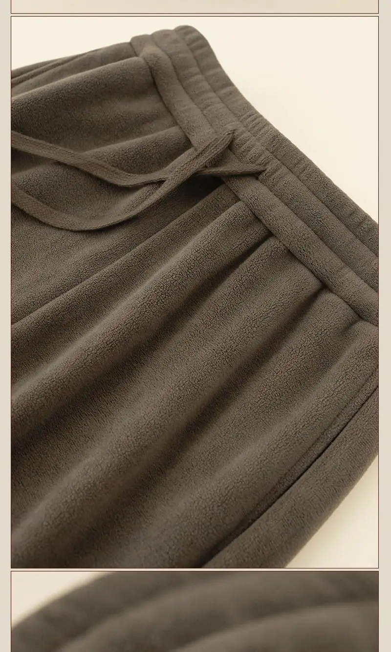 Black Fleece Jogger Pants Women Warm Casual Winter — feature 11