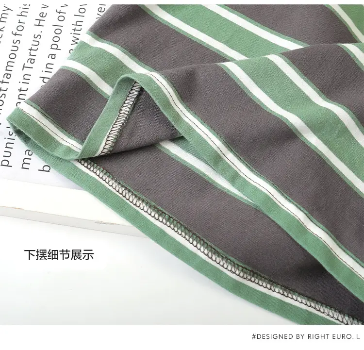 Green Striped Long Sleeve T-Shirt for Boys Spring Autumn 2026 — feature 32