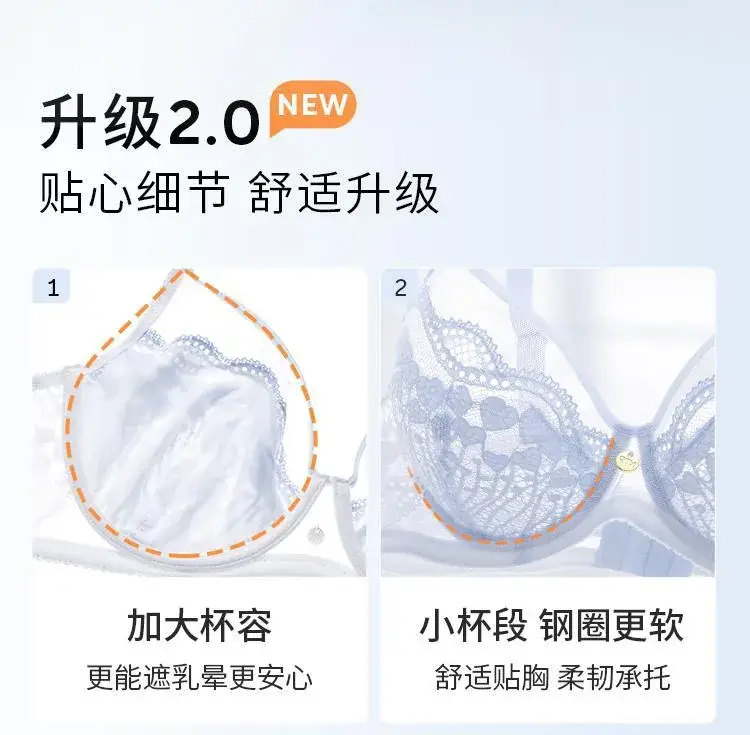 Sweet Ultra-Thin Full Cup Bra for Big Chest Small — feature 10