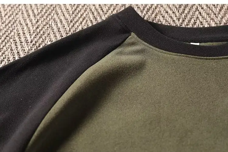 Men's Fleece Long Sleeve T-Shirt Multi Color Winter — feature 11