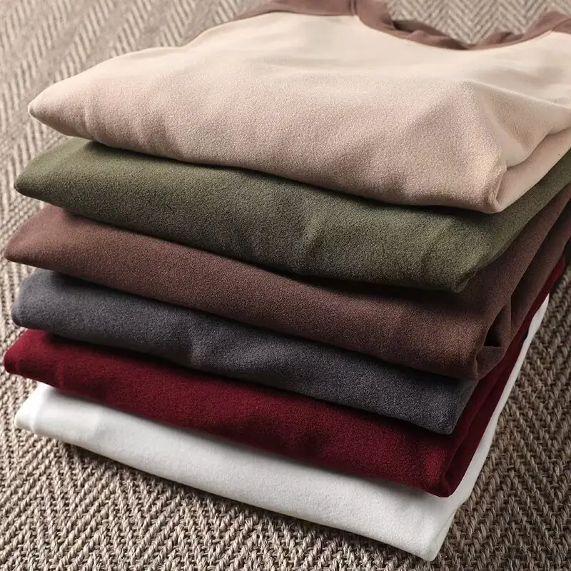 Men's Fleece Long Sleeve T-Shirt Multi Color Winter — feature 14