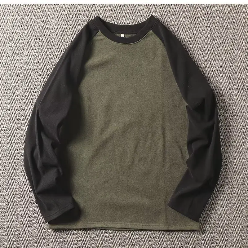 Men's Fleece Long Sleeve T-Shirt Multi Color Winter — feature 6