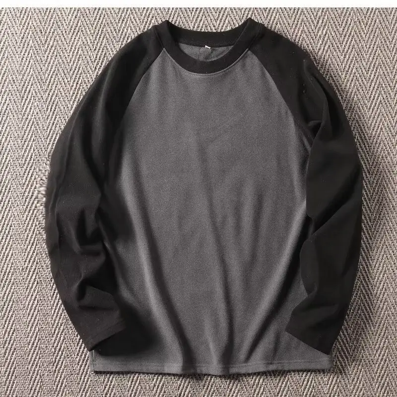 Men's Fleece Long Sleeve T-Shirt Multi Color Winter — feature 7
