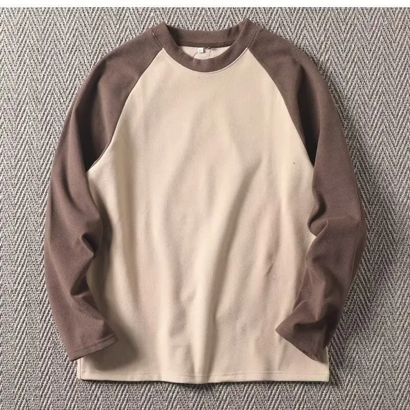 Men's Fleece Long Sleeve T-Shirt Multi Color Winter - Image 2