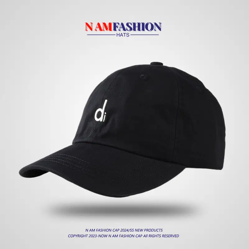 Black Embroidered Letter Baseball Cap Women Spring Summer - Image 9