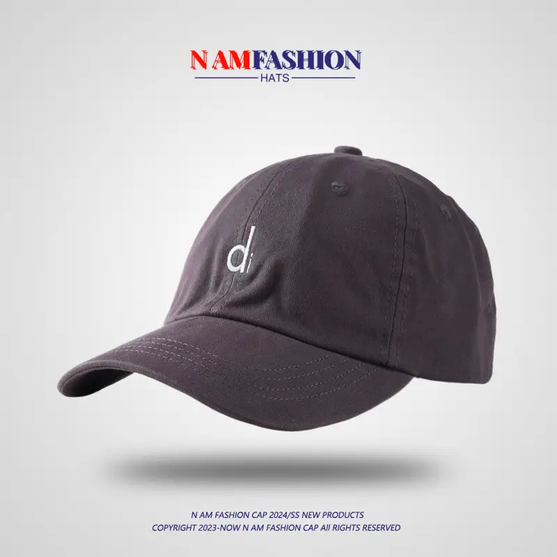 Black Embroidered Letter Baseball Cap Women Spring Summer - Image 2