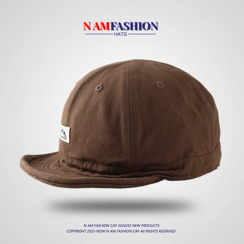 Men's Khaki Japanese-style Cap Short-Brim — feature 10