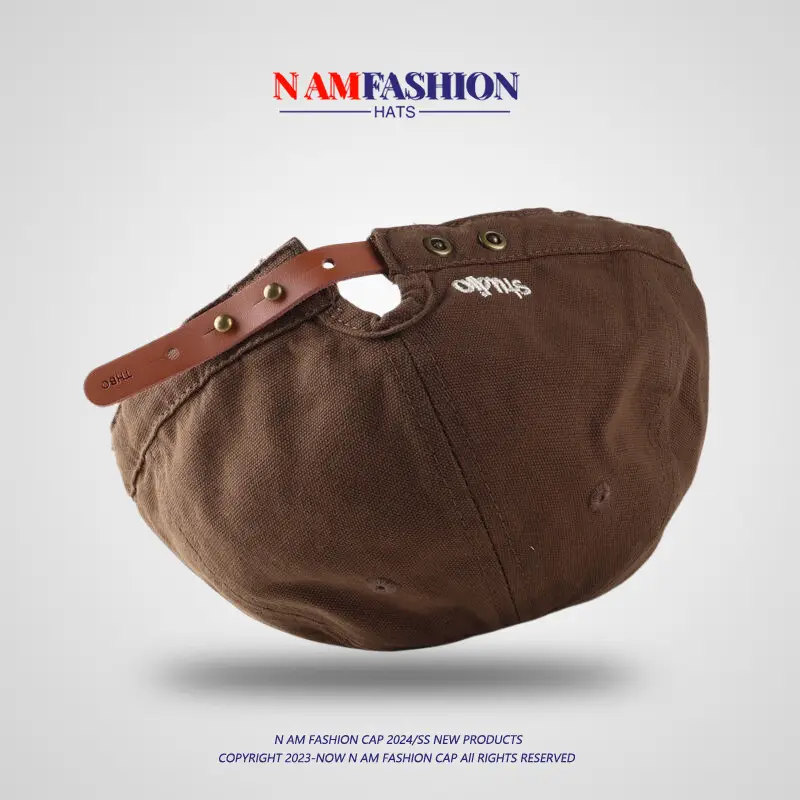Men's Khaki Japanese-style Cap Short-Brim — feature 11