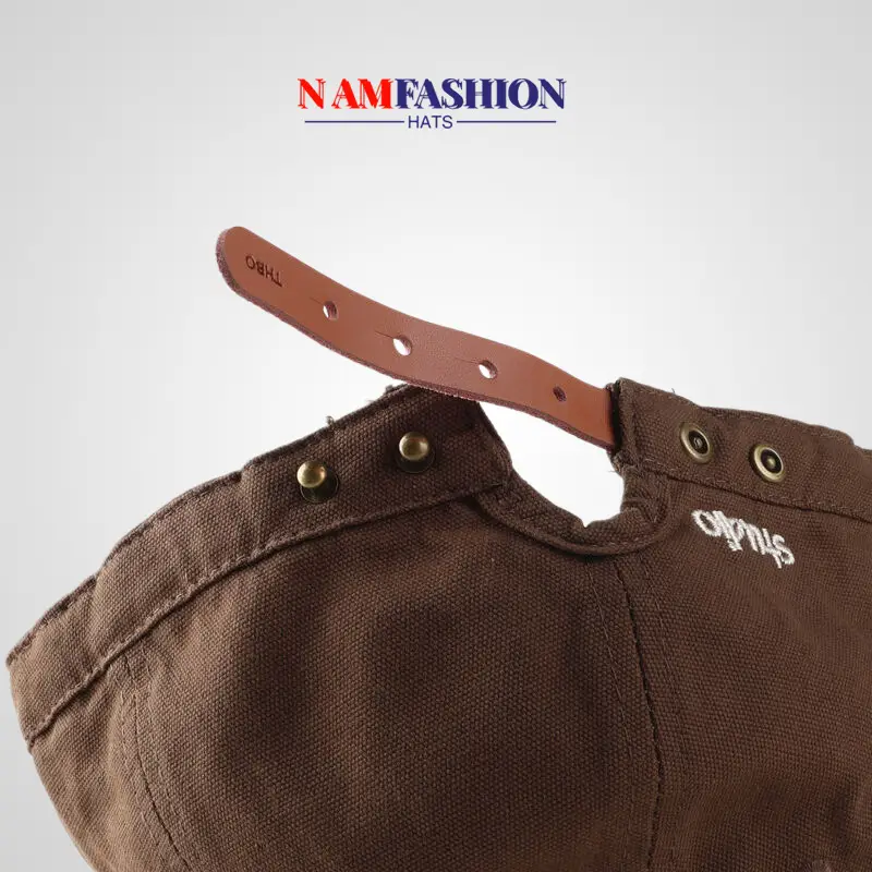 Men's Khaki Japanese-style Cap Short-Brim — feature 12