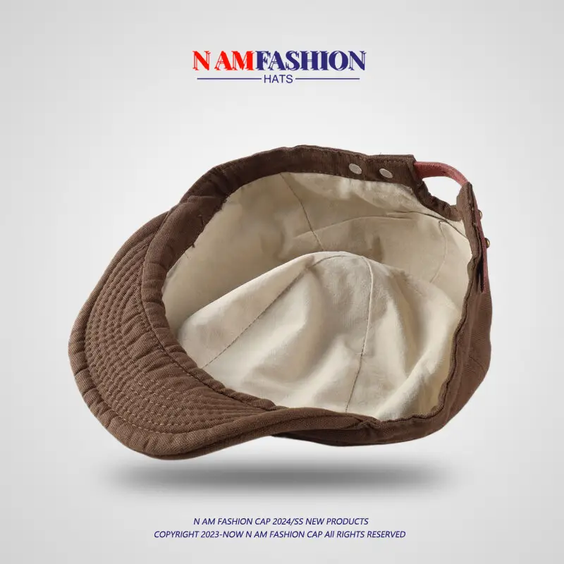 Men's Khaki Japanese-style Cap Short-Brim — feature 13