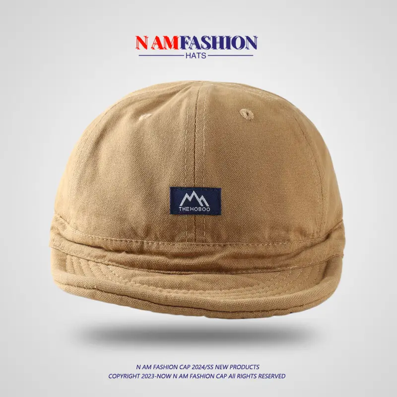 Men's Khaki Japanese-style Cap Short-Brim — feature 4