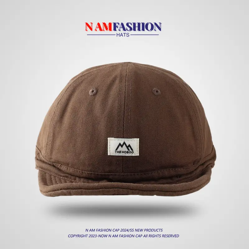 Men's Khaki Japanese-style Cap Short-Brim — feature 8