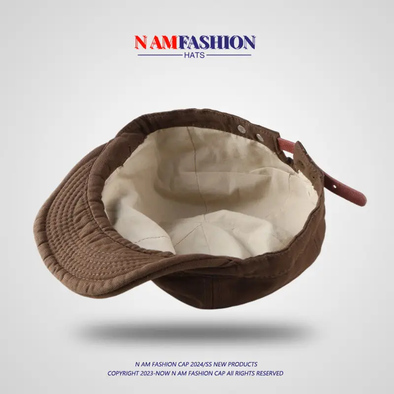 Men's Khaki Japanese-style Cap Short-Brim — feature 9