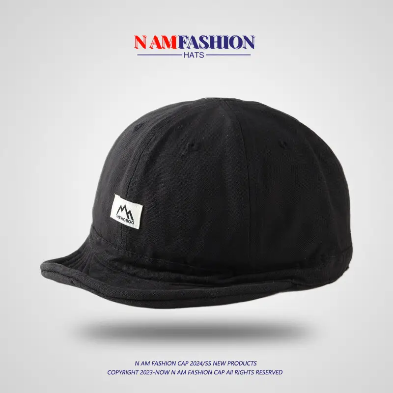Men's Khaki Japanese-style Cap Short-Brim - Image 4
